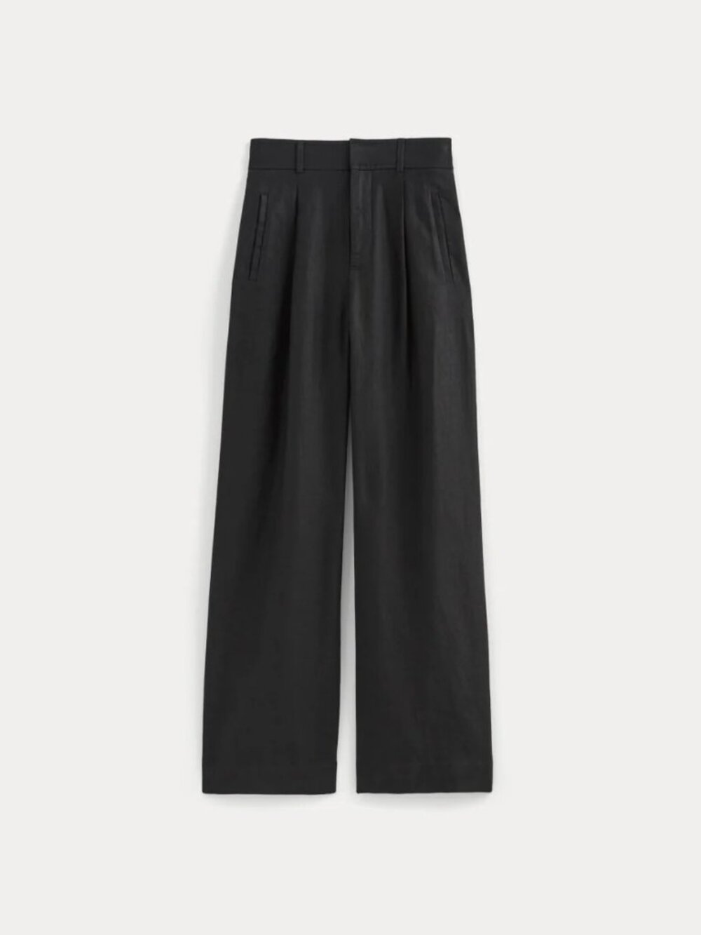Everlane The Linen Way-High Drape Pant Black Size 6 NWT